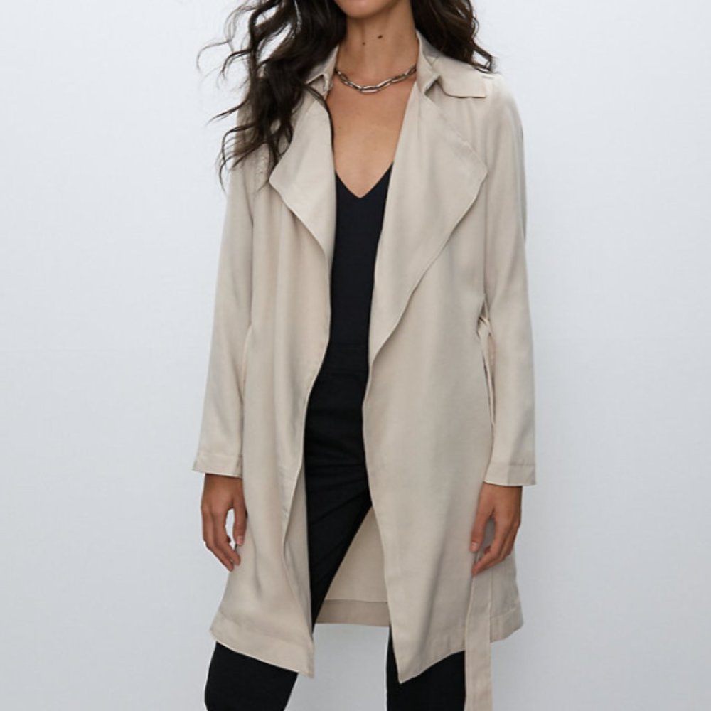 Babaton Maximo Trench Coat, Size XS, Denude